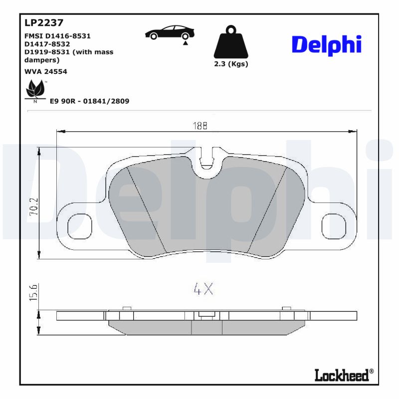 Delphi Diesel Remblokset LP2237