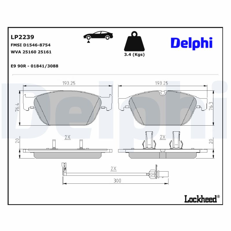 Delphi Diesel Remblokset LP2239