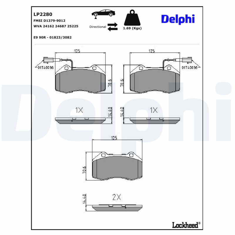 Delphi Diesel Remblokset LP2280