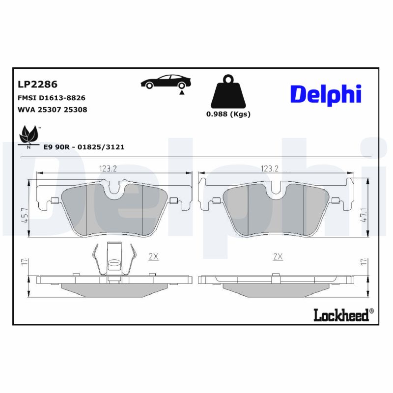Delphi Diesel Remblokset LP2286