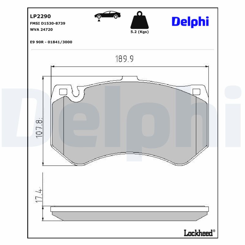 Delphi Diesel Remblokset LP2290