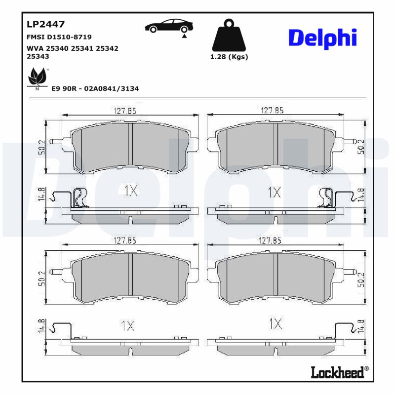Delphi Diesel Remblokset LP2447