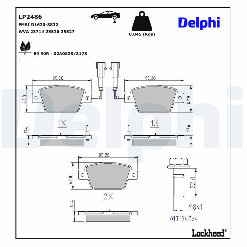 Delphi Diesel Remblokset LP2486