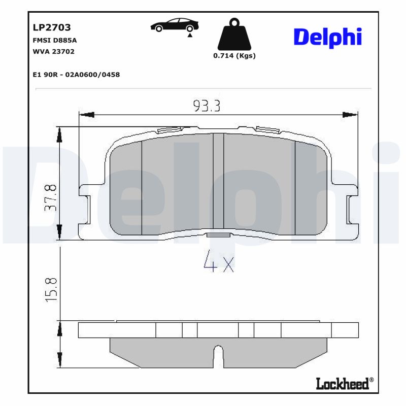 Delphi Diesel Remblokset LP2703
