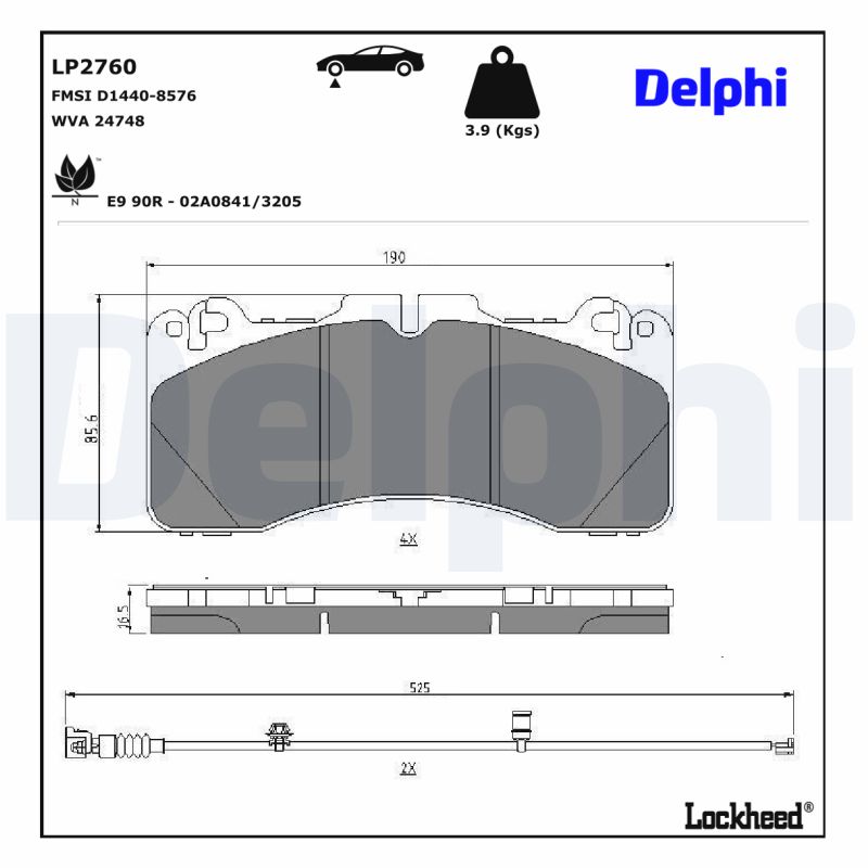 Delphi Diesel Remblokset LP2760