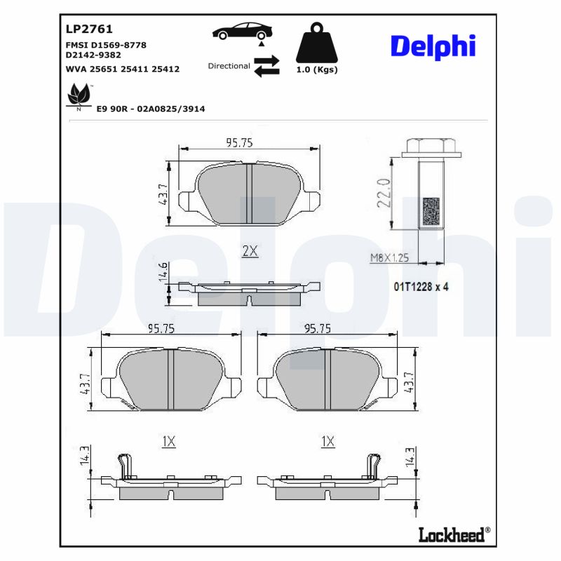Delphi Diesel Remblokset LP2761