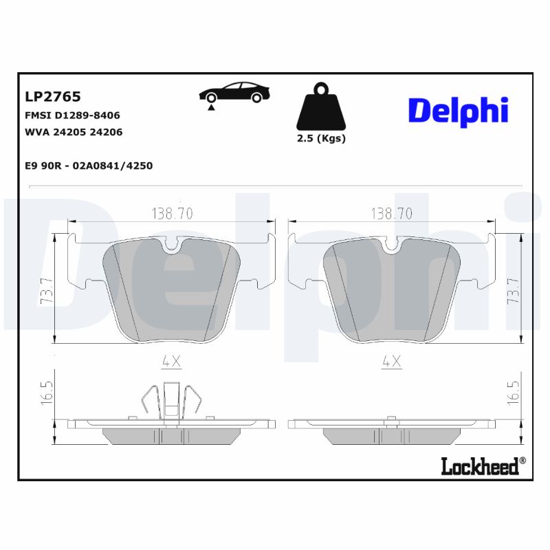 Delphi Diesel Remblokset LP2765
