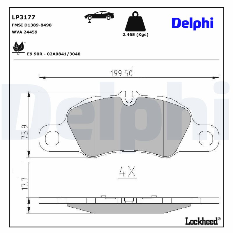 Delphi Diesel Remblokset LP3177