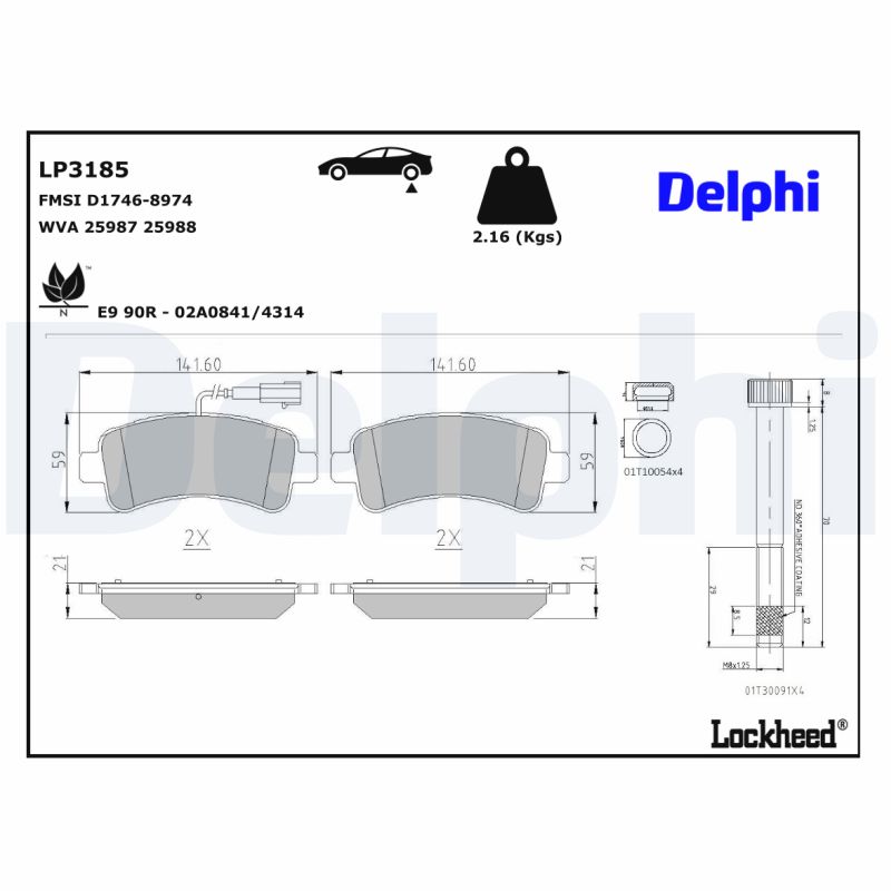 Delphi Diesel Remblokset LP3185