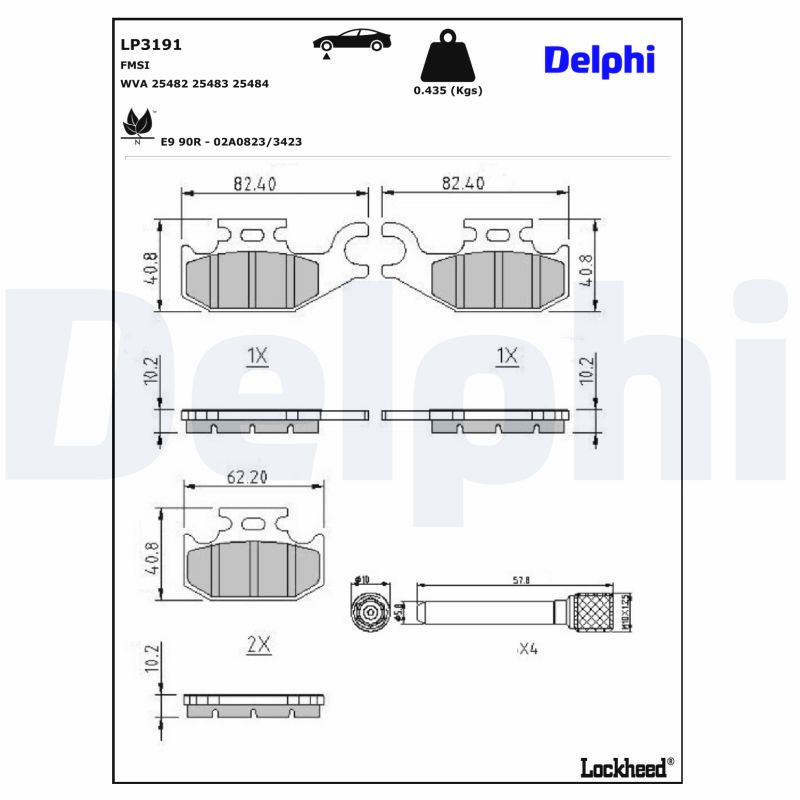 Delphi Diesel Remblokset LP3191