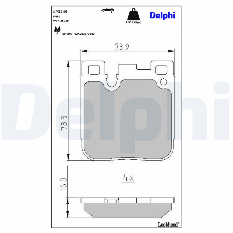 Delphi Diesel Remblokset LP3249