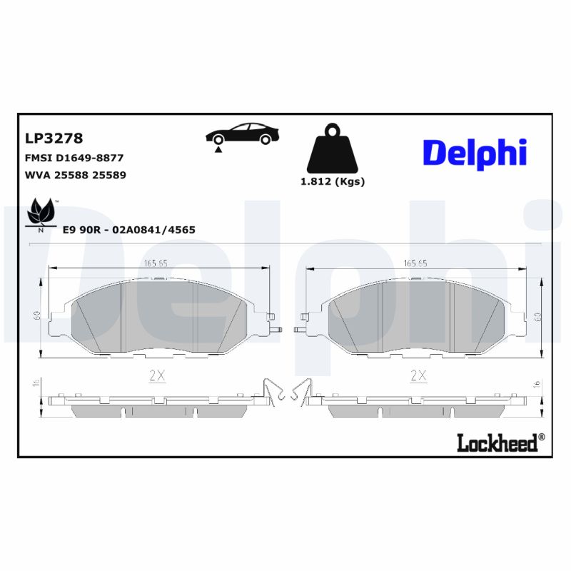 Delphi Diesel Remblokset LP3278