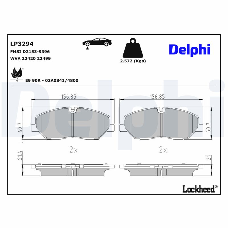 Delphi Diesel Remblokset LP3294