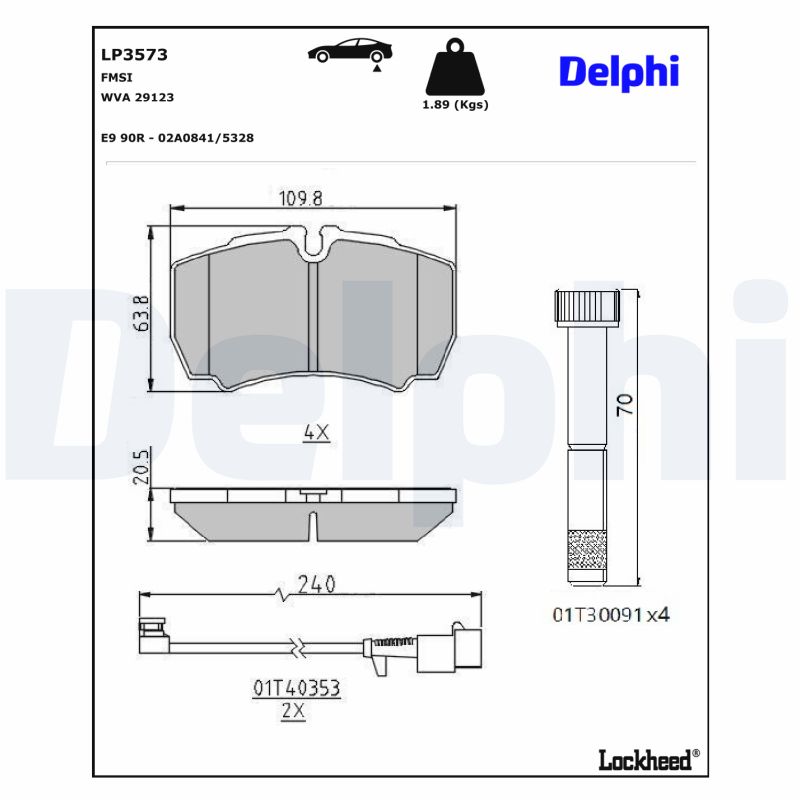 Delphi Diesel Remblokset LP3573
