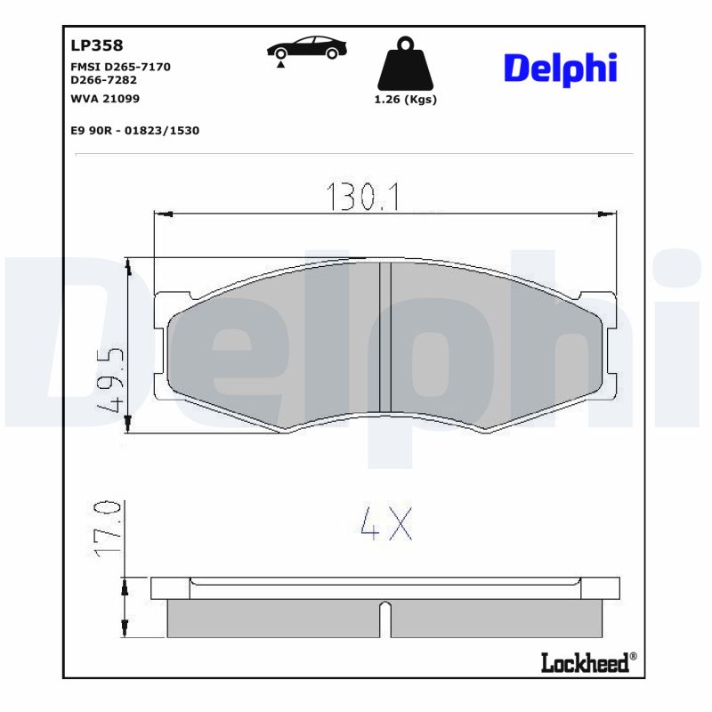 Delphi Diesel Remblokset LP358