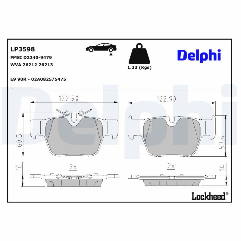 Delphi Diesel Remblokset LP3598