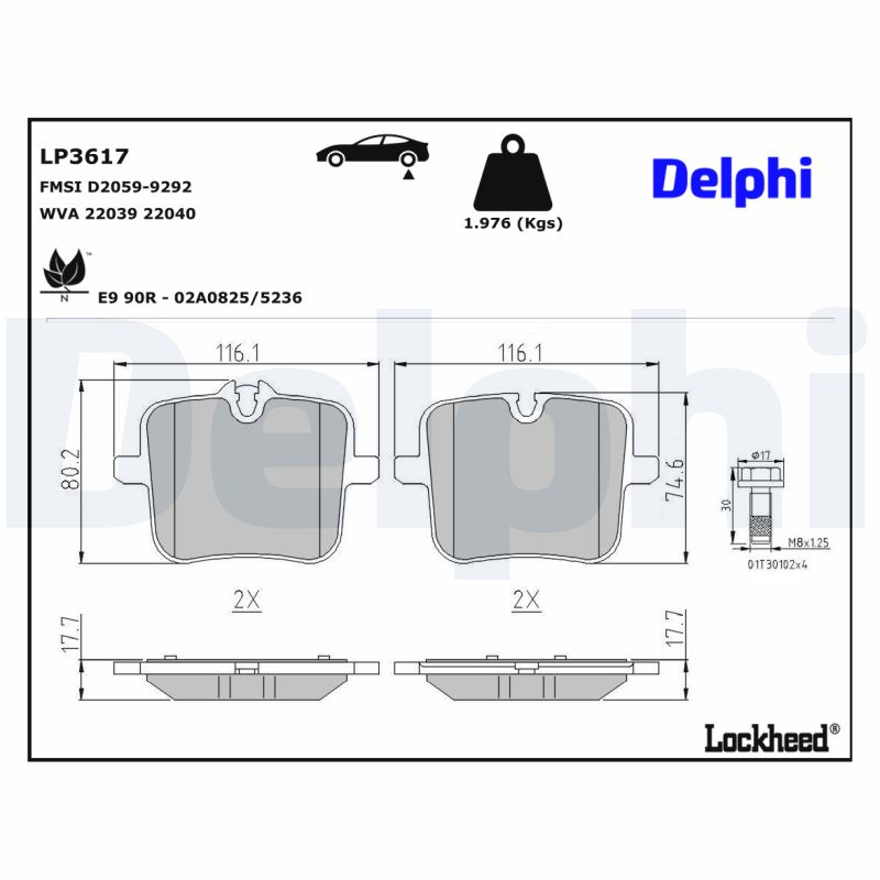 Delphi Diesel Remblokset LP3617