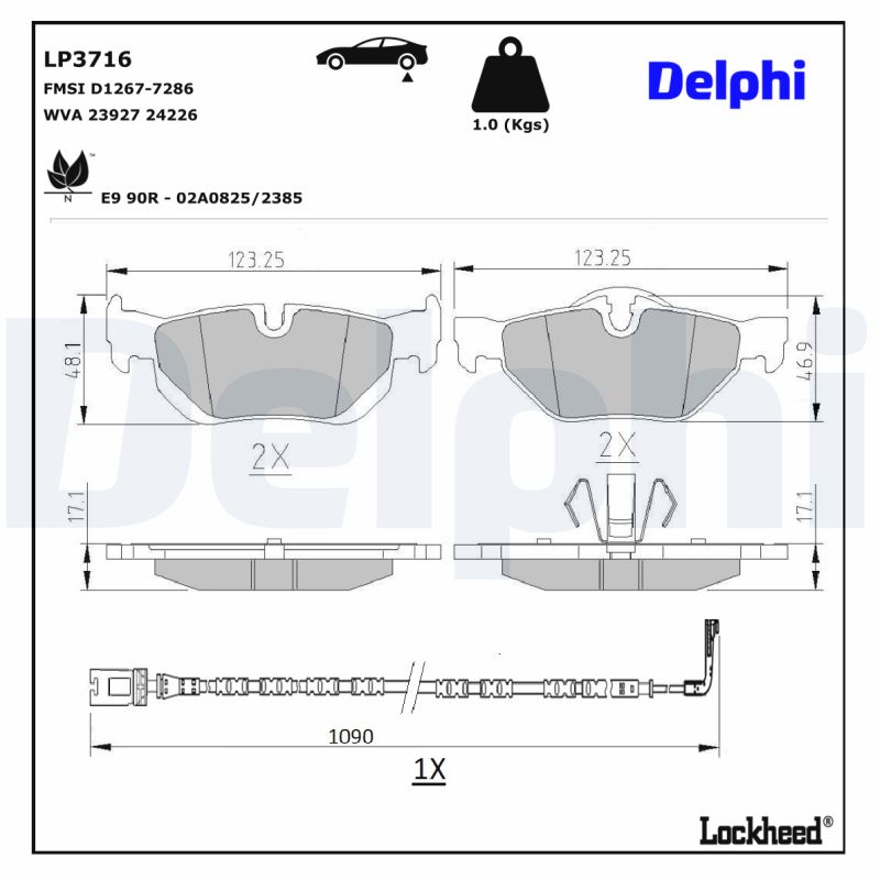 Delphi Diesel Remblokset LP3716