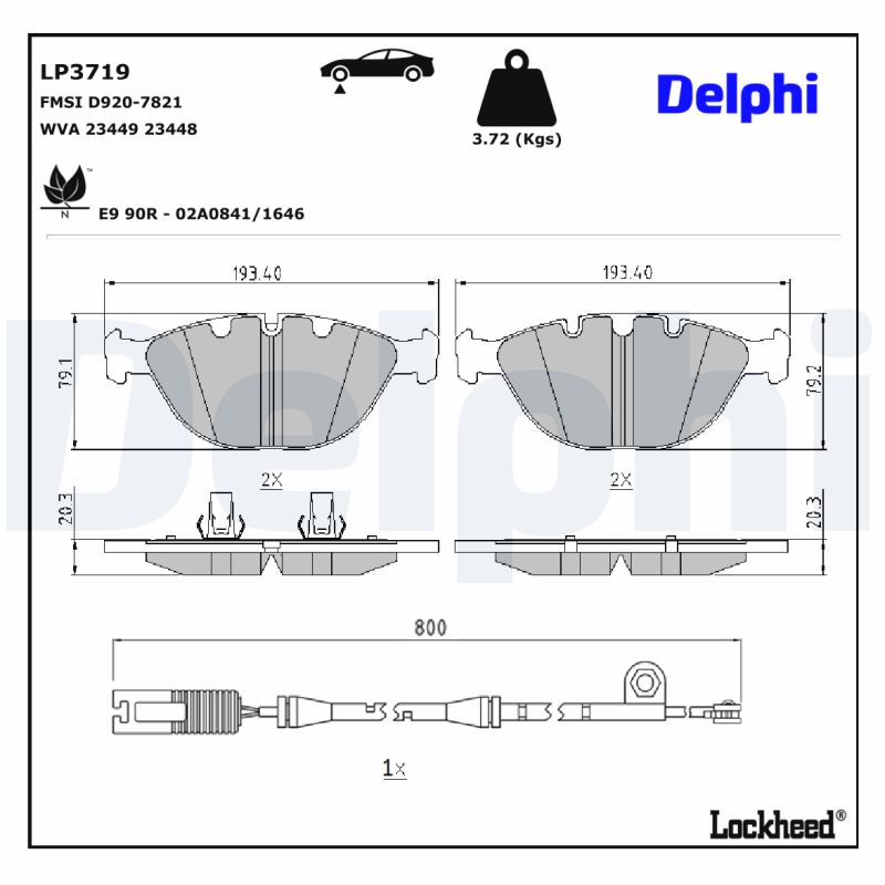 Delphi Diesel Remblokset LP3719
