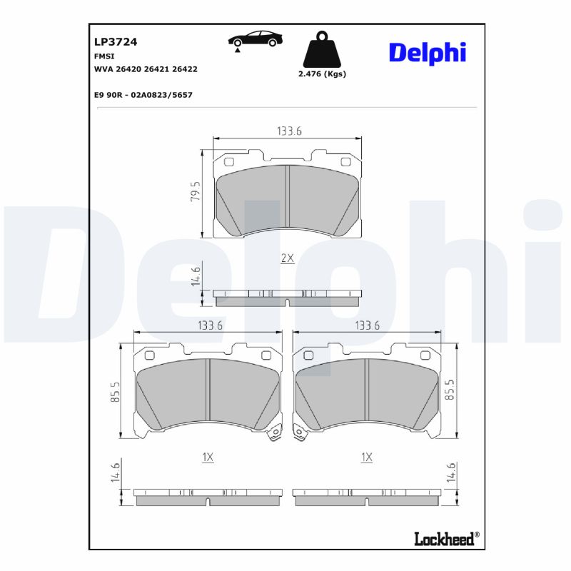 Delphi Diesel Remblokset LP3724