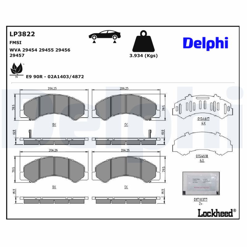 Delphi Diesel Remblokset LP3822