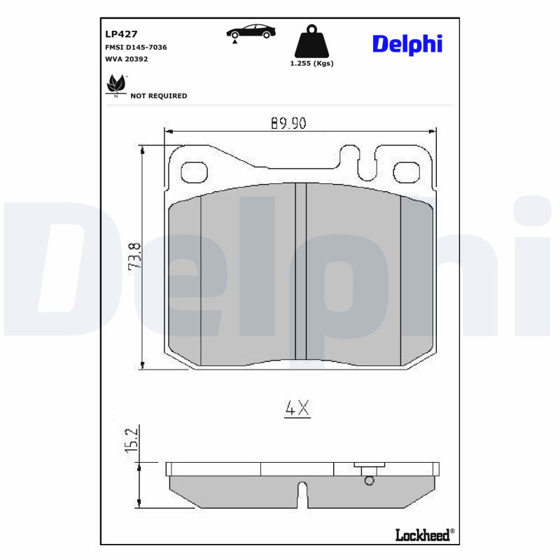 Delphi Diesel Remblokset LP427