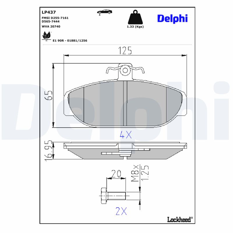Delphi Diesel Remblokset LP437