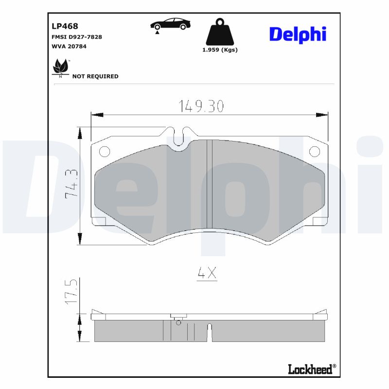 Delphi Diesel Remblokset LP468