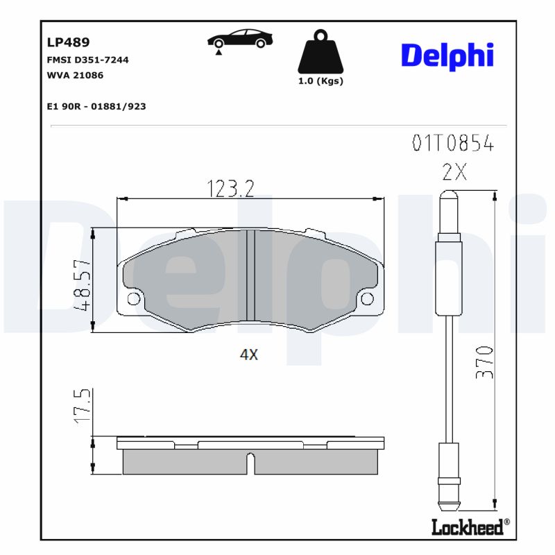 Delphi Diesel Remblokset LP489