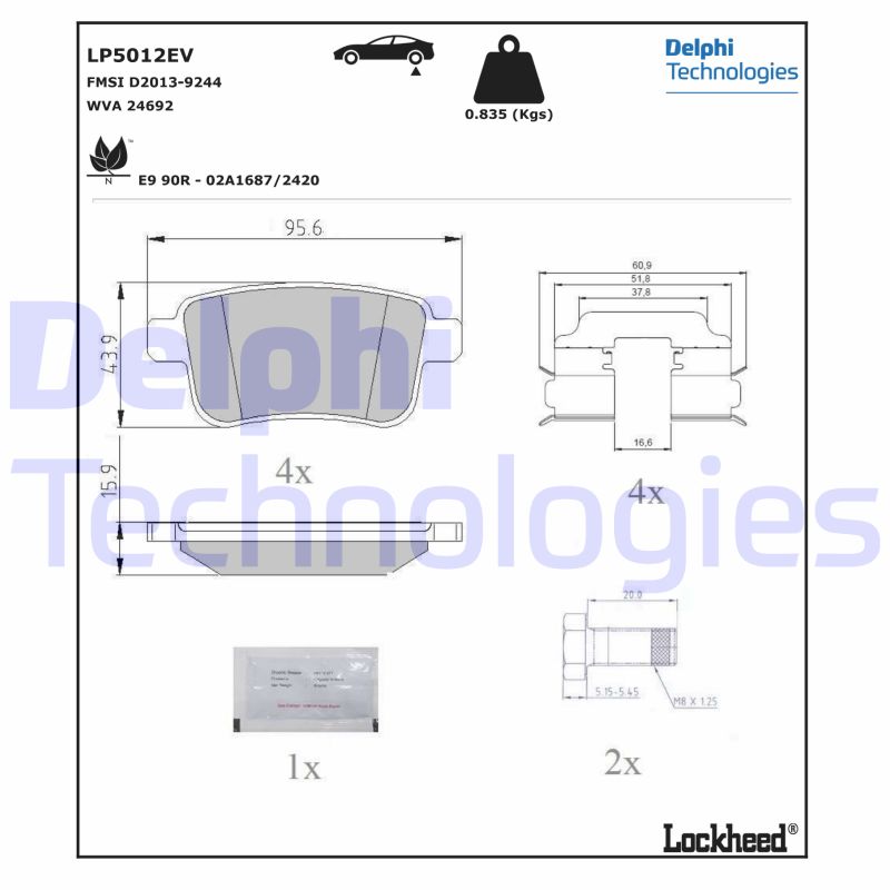 Delphi Diesel Remblokset LP5012EV