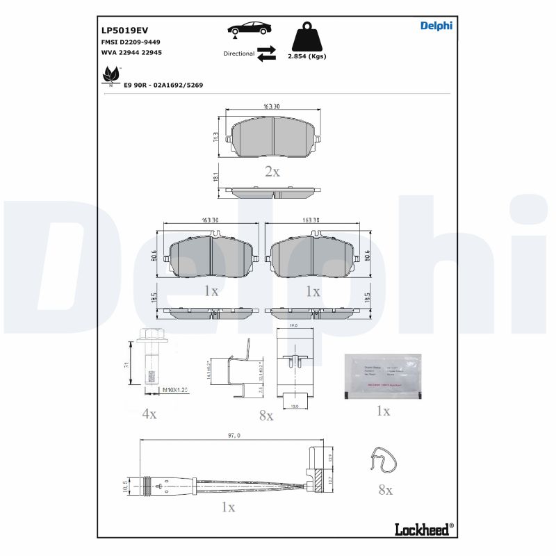 Delphi Diesel Remblokset LP5019EV