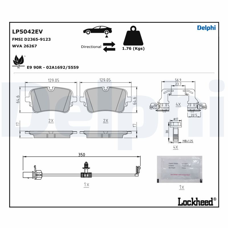 Delphi Diesel Remblokset LP5042EV