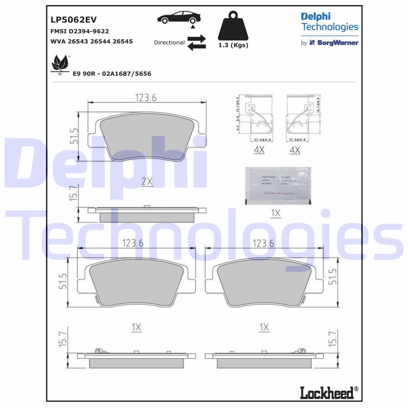 Delphi Diesel Remblokset LP5062EV