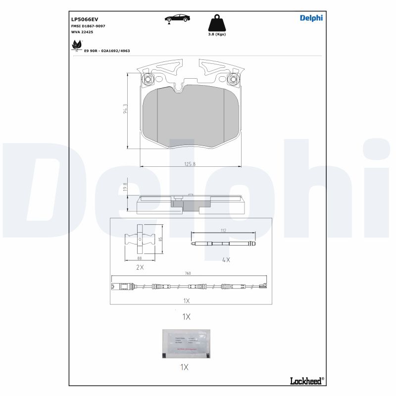 Delphi Diesel Remblokset LP5066EV