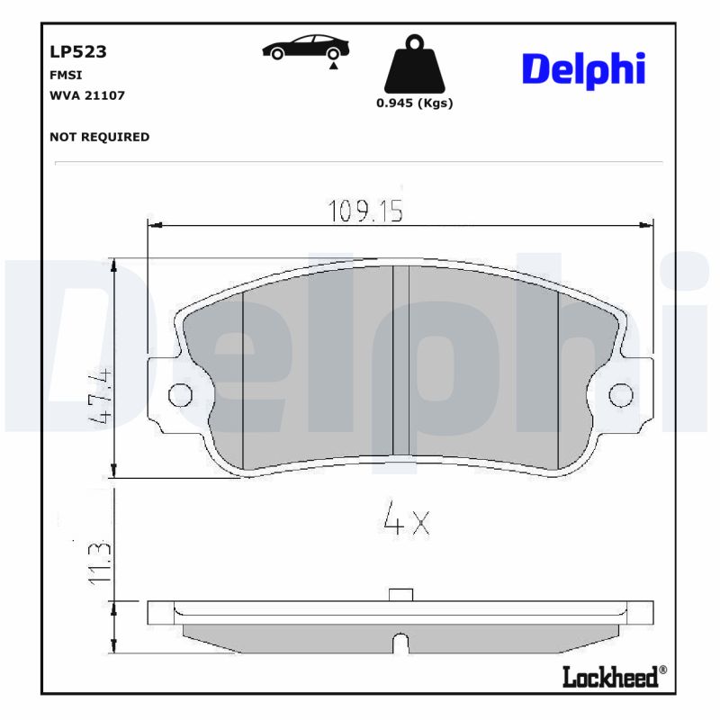 Delphi Diesel Remblokset LP523