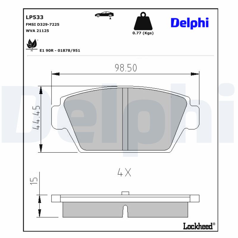 Delphi Diesel Remblokset LP533