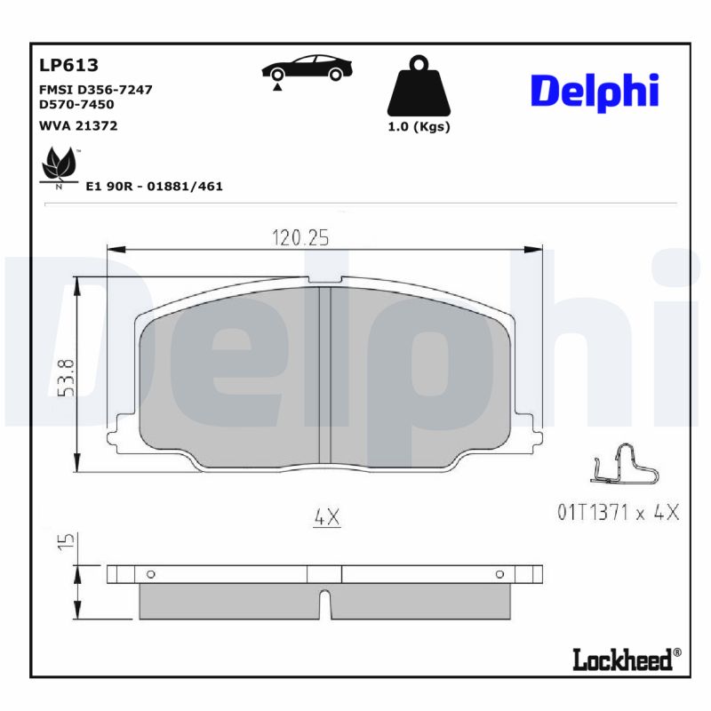 Delphi Diesel Remblokset LP613