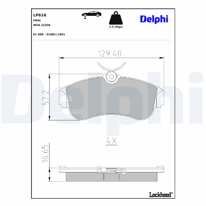 Delphi Diesel Remblokset LP616