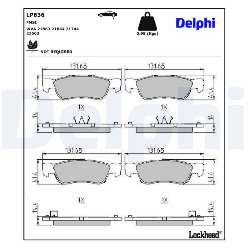 Delphi Diesel Remblokset LP636
