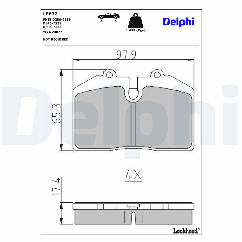 Delphi Diesel Remblokset LP672