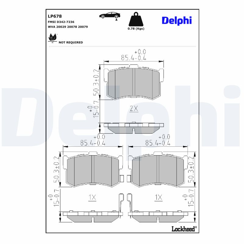 Delphi Diesel Remblokset LP678