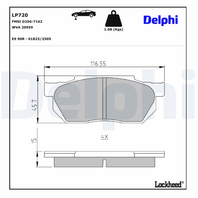 Delphi Diesel Remblokset LP720
