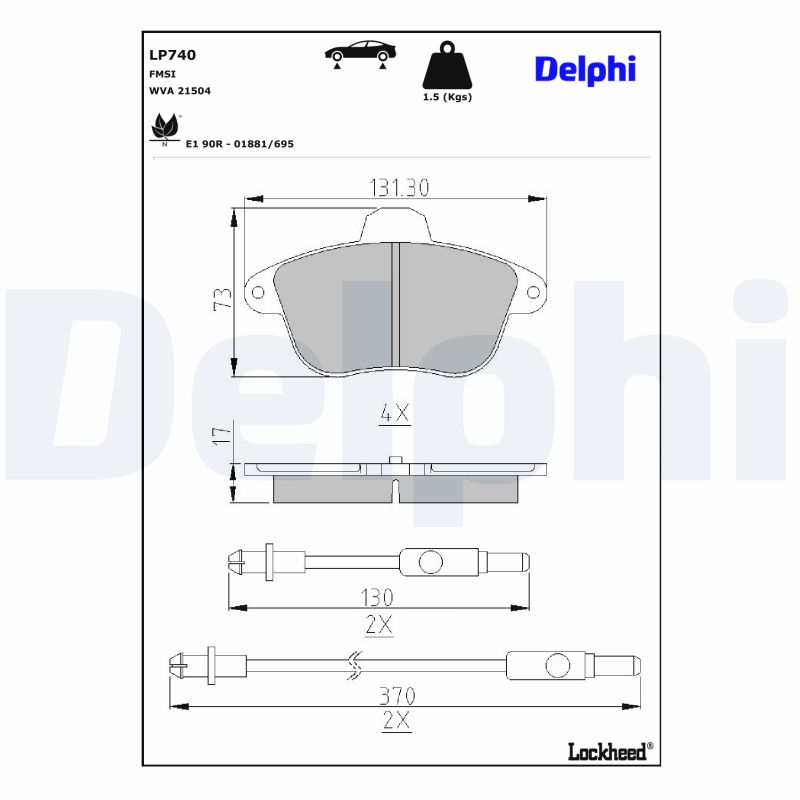 Delphi Diesel Remblokset LP740