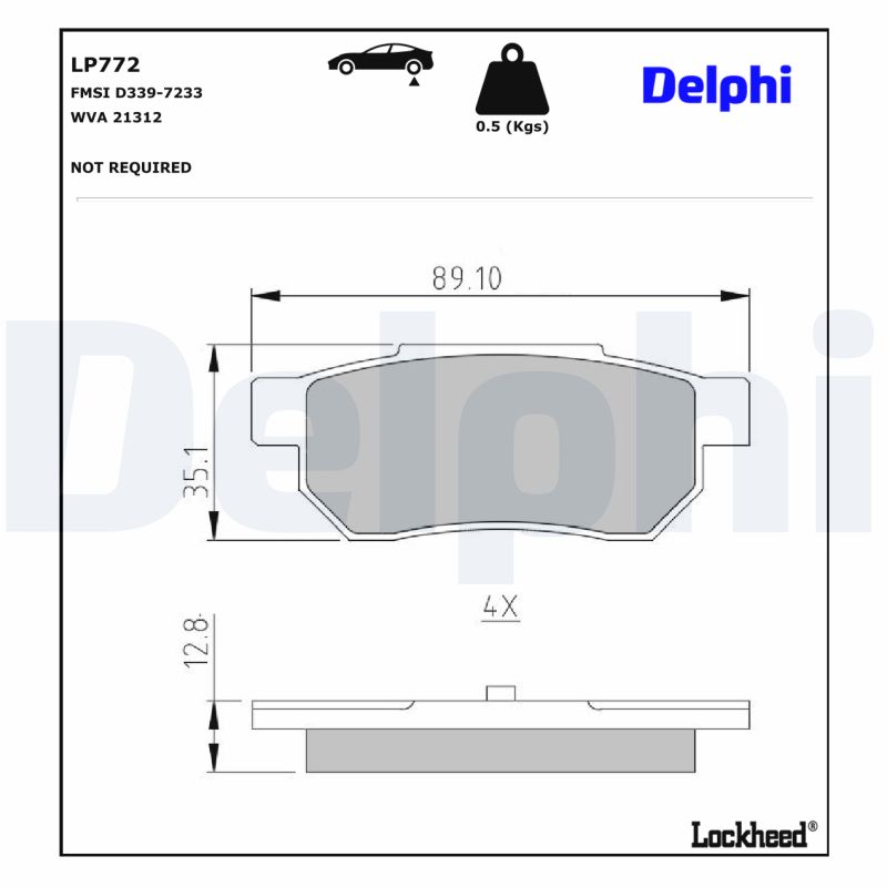 Delphi Diesel Remblokset LP772