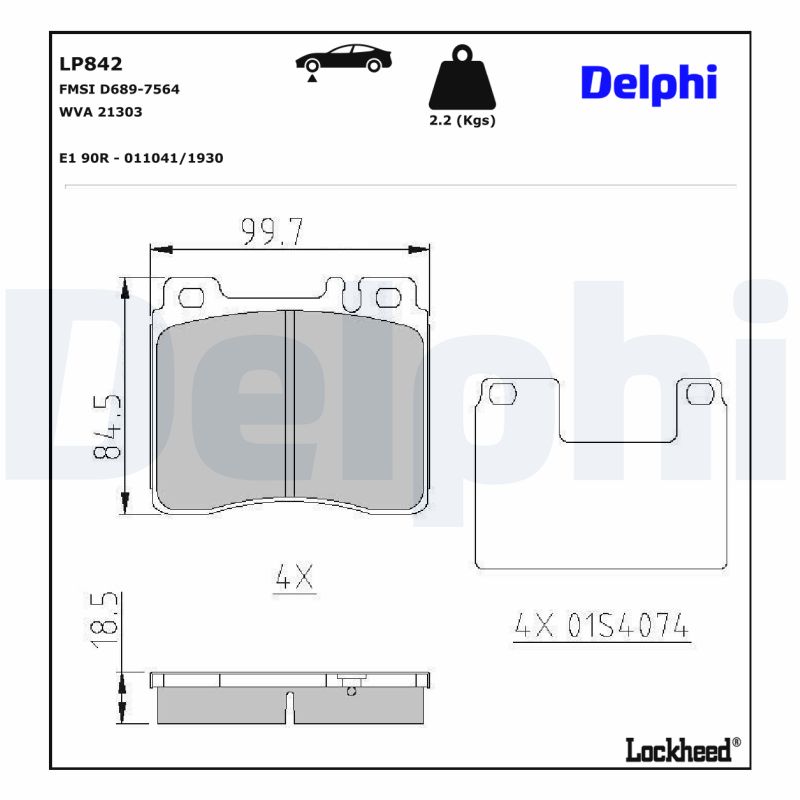 Delphi Diesel Remblokset LP842