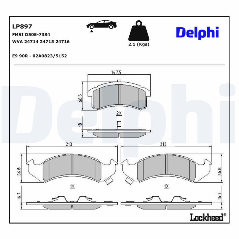 Delphi Diesel Remblokset LP897