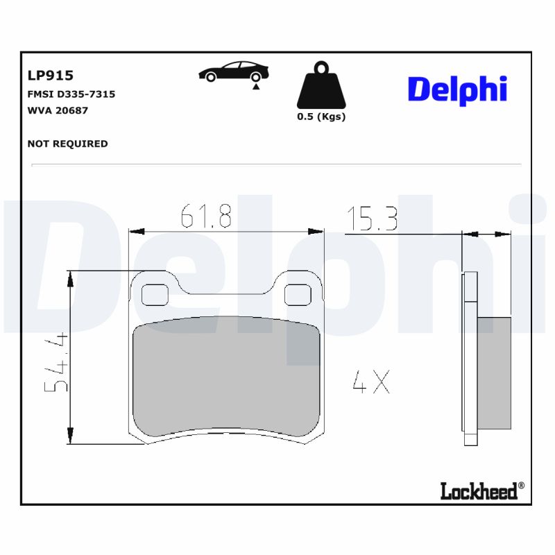 Delphi Diesel Remblokset LP915