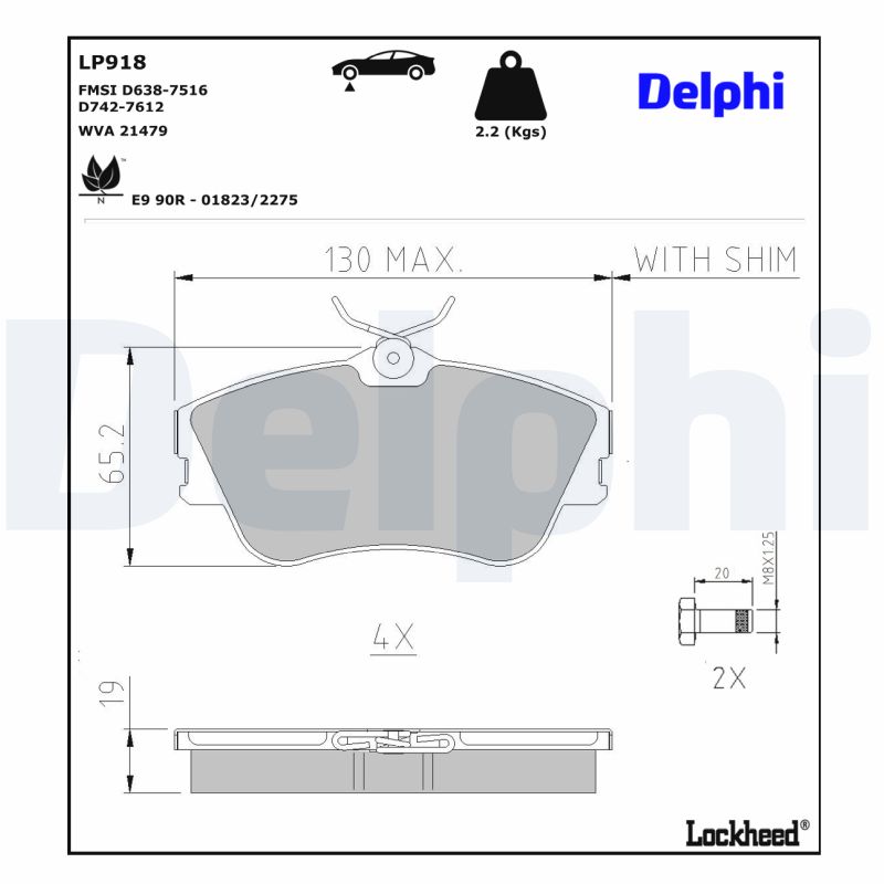 Delphi Diesel Remblokset LP918