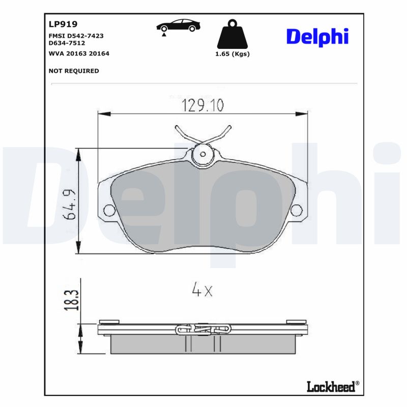Delphi Diesel Remblokset LP919