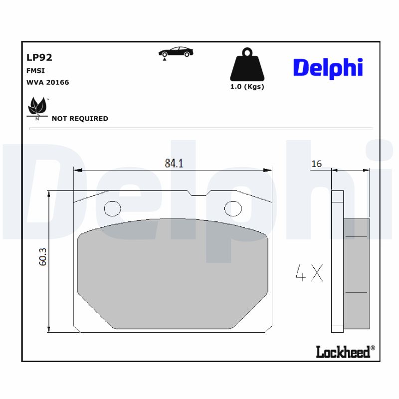 Delphi Diesel Remblokset LP92